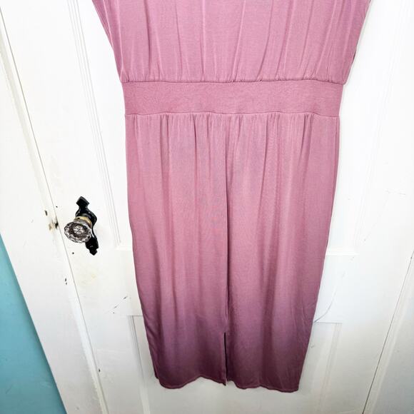 Athleta Santorini Knit Sleeveless Cinch Dress Size Medium M Dusty Rose Pink - Picture 12 of 13